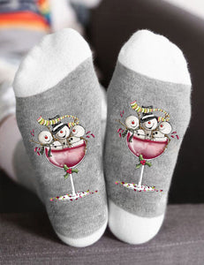 Snowman Winetub Party Socks